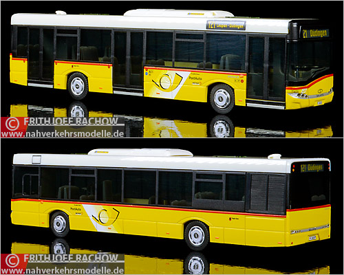 VKModelle Solaris U 12 3-t�rig Post Schweiz Postbus Modellbus Busmodell Modellbusse Busmodelle