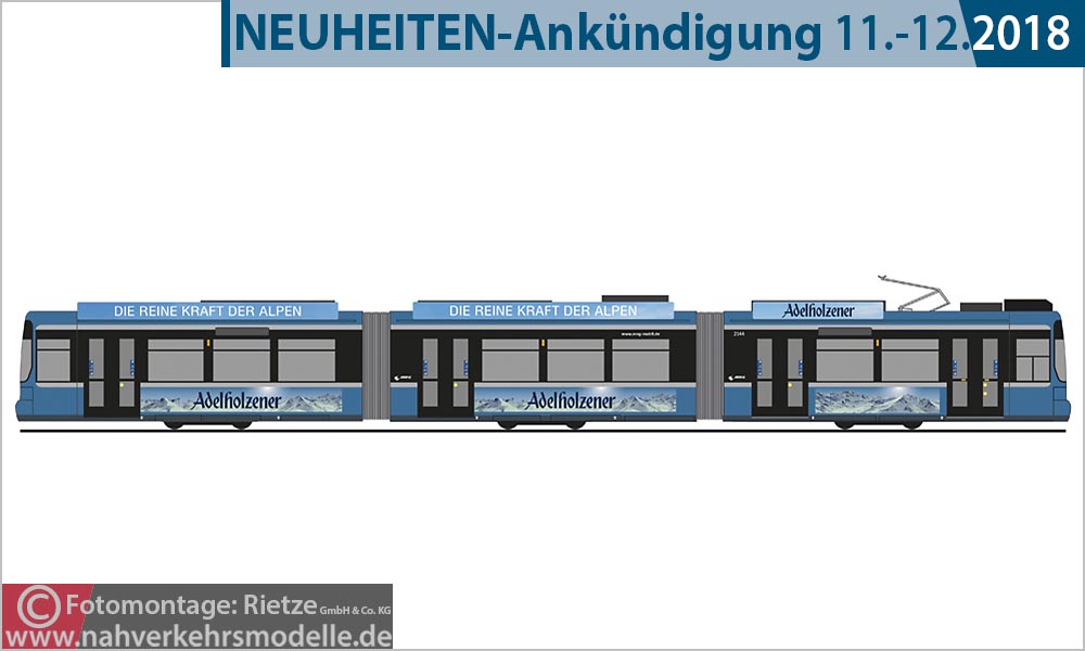 Rietze Busmodell Artikel STRA01050 Adtranz G T 6 M�nchner Verkehrsgesellschaft