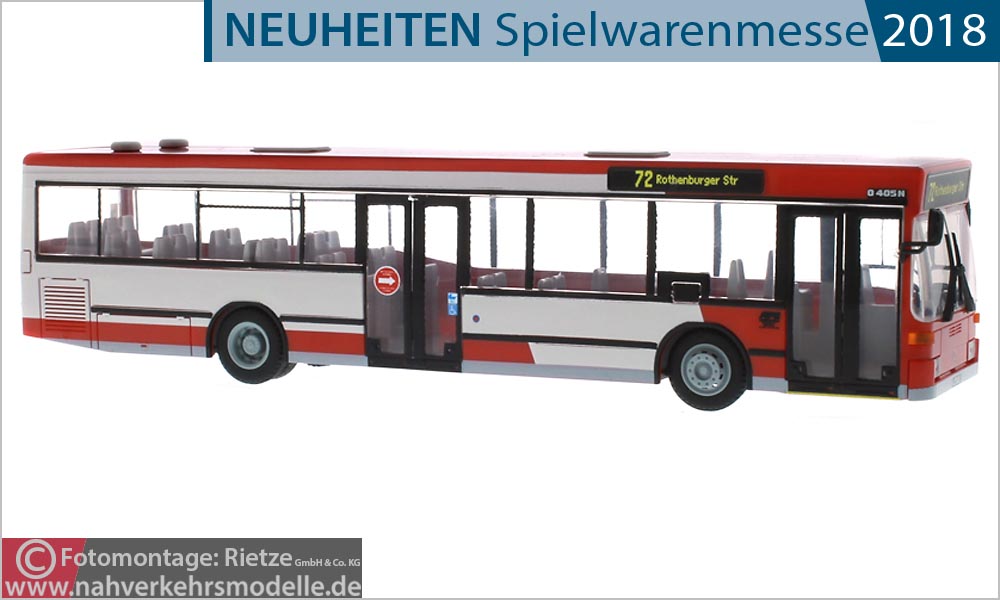 Rietze Busmodell Artikel 75201 Mercedes-Benz O 405 N 2 A P Z Linienverkehr F�rth