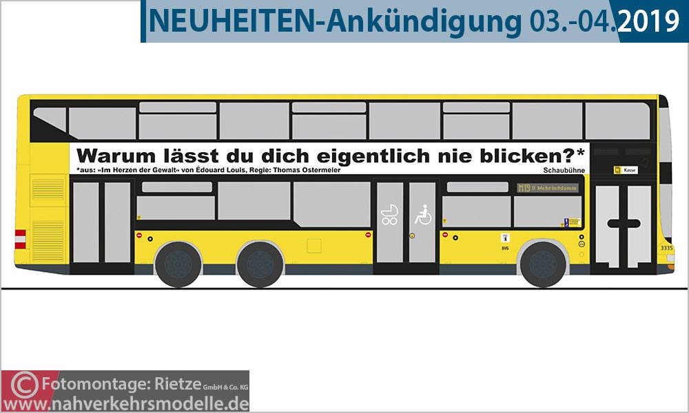 Rietze Busmodell Artikel 67785 Neoman A 39 Lions City D D D L 07 Berliner Verkehrsbetriebe Schaub�hne