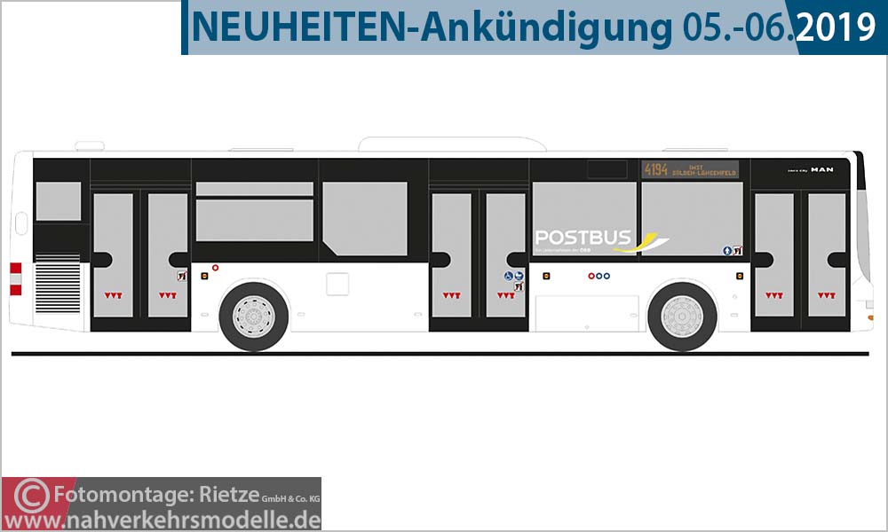 Rietze Busmodell Artikel 73910 M A N Lions City 2015 Postbus �sterreich