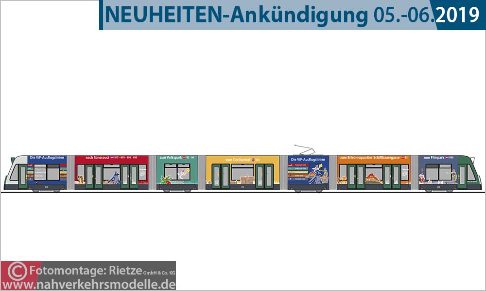 Rietze Stra�enbahn Artikel STRA01046 Siemens Combino Verkehrsbetrieb in Potsdam