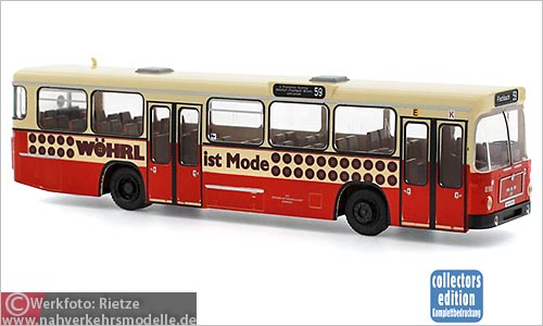 Rietze Busmodell Artikel 72302 M A N S L 200 V A G N�rnberg