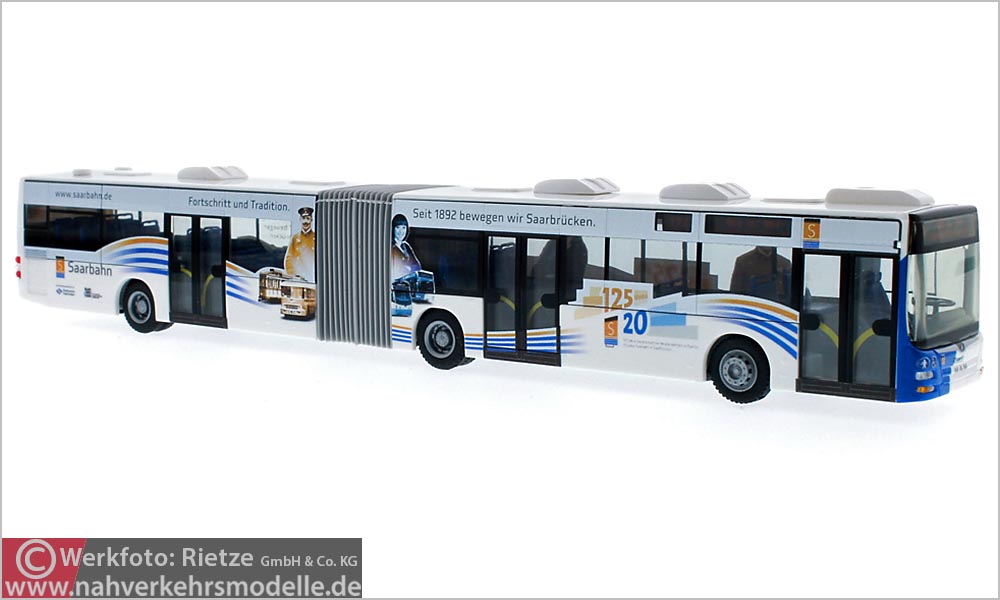 Rietze Busmodell Artikel 72759 M A N Lions City G '15 Saarbahn Saarbr�cken