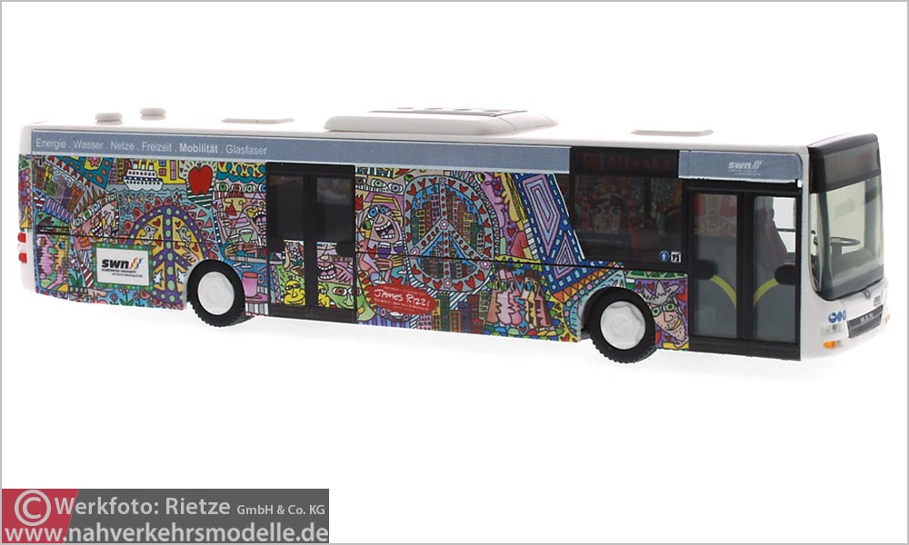 Rietze Busmodell Artikel 72721 M A N Lions City E 6 Stadtwerke Neumarkt James Rizzi