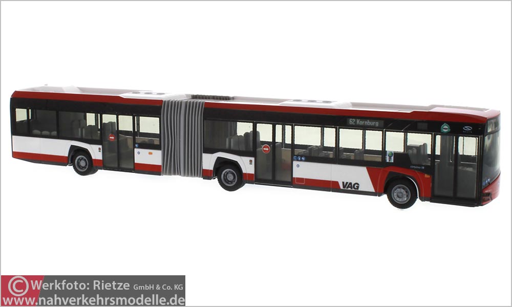Rietze Busmodell Artikel 73116 Solaris New Urbino 18 2014 Verkehrs Aktiengesellschaft N�rnberg V A G