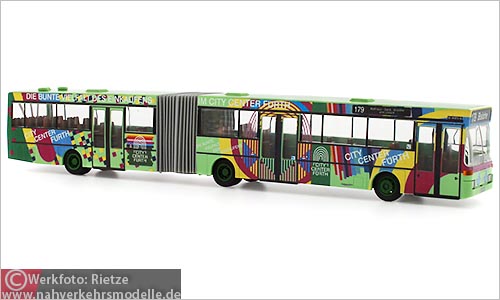 Rietze Busmodell Artikel 69830 Mercedes Benz O 405 G infra F�rth Verkehr G m b H Citycenter F�rth