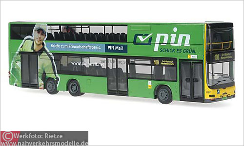 Rietze Neoman Lions City DD BVG Berlin Busmodell Modellbus Modellbusse Busmodelle Doppelstockbus Doppeldecker