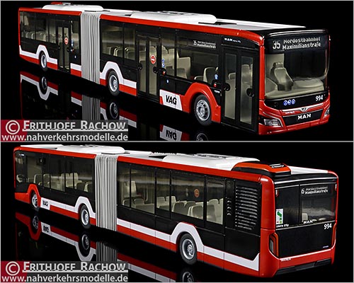 Rietze Busmodell Artikel 75800 M A N Lions City 18 Verkehrs Aktiengesellschaft N�rnberg
