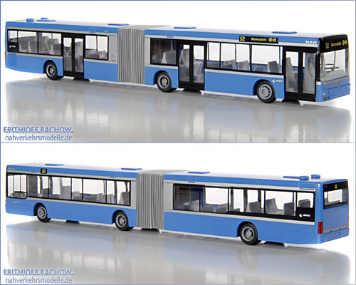 Rietze MAN NG Gelenkbus MVG M�nchner Verkehrsgesellschaft MVV Linie 52